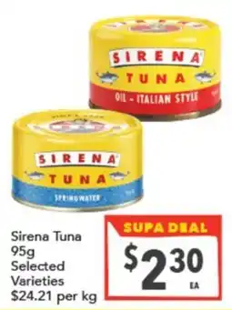 Supa Valu Sirena Tuna offer