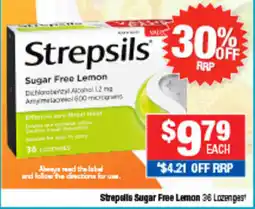 Direct Chemist Outlet Strepsils Sugar Free Lemon offer