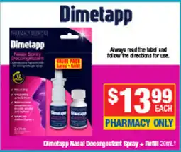 Direct Chemist Outlet Dimetapp Nasal Decongestant Spray offer