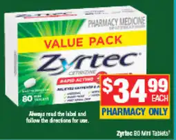 Direct Chemist Outlet Zyrtec 80 Mini Tablets offer