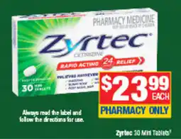 Direct Chemist Outlet Zyrtec 30 Mini Tablets offer