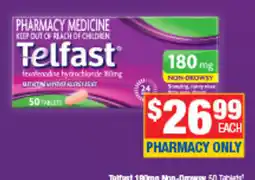 Direct Chemist Outlet Telfast 180mg Non-Drowsy offer