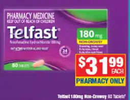 Direct Chemist Outlet Telfast 180mg Non-Drowsy offer