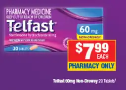 Direct Chemist Outlet Telfast 60mg Non-Drowsy offer