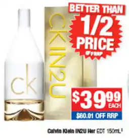 Direct Chemist Outlet Calvin Klein IN2U Her EDT offer