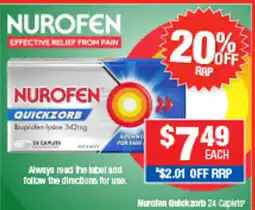 Direct Chemist Outlet Nurofen Quickzorb offer