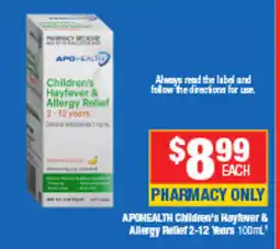 Direct Chemist Outlet APOHEALTH Children's Hayfever & Allergy Relief offer