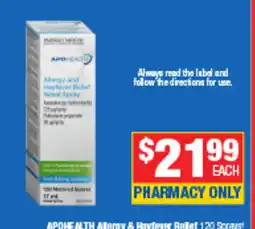 Direct Chemist Outlet APOHEALTH Allergy & Hayfever Relief offer