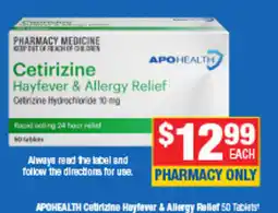 Direct Chemist Outlet Cetirizine Hayfever & Allergy Relief offer