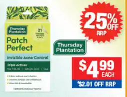 Direct Chemist Outlet Thursday Plantation Patch Perfect offer