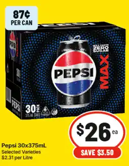 IGA Pepsi Max Zero Sugar offer