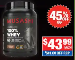 Direct Chemist Outlet Musashi 100% Whey offer
