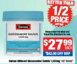 Direct Chemist Outlet Swisse Glucosamine Sulfate offer