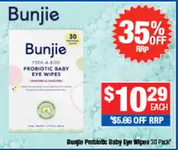 Direct Chemist Outlet Bunjie Probiotic Baby Eye Wipes offer