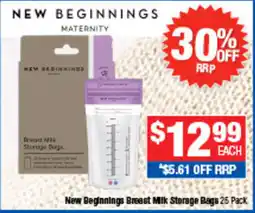 Direct Chemist Outlet New Beginnings Breast Milk Storage Bags offer
