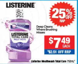 Direct Chemist Outlet Listerine Total Care Mild Taste offer