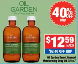 Direct Chemist Outlet Oil Garden Sweet Almond Moisturising Body Oil offer