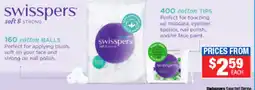 Direct Chemist Outlet Swisspers soft & strong cotton balls and tips offer