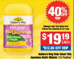 Direct Chemist Outlet Nature's Way Kids Smart Vita Gummies offer