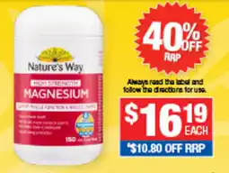 Direct Chemist Outlet Nature's Way Magnesium offer