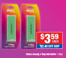 Direct Chemist Outlet Direct Beauty 4 Way Nail Buffer offer
