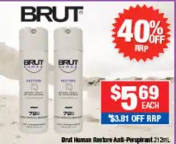 Direct Chemist Outlet Brut Human Restore Anti-Perspirant offer