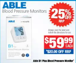 Direct Chemist Outlet Able B1 Plus Blood Pressure Monitor offer