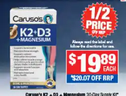 Direct Chemist Outlet Caruso's K2 + D3 + Magnesium offer