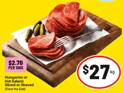 IGA Hungarian or Hot Salami offer