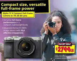 JB Hi-Fi Alpha 7C II Compact Full-Frame Camera w/ FE 28-60 Lens offer
