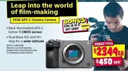 JB Hi-Fi FX30 APS-C Cinema Camera offer