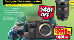 JB Hi-Fi Sony Alpha 7 V Full-Frame Hybrid Camera offer