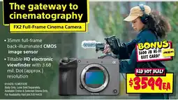 JB Hi-Fi FX2 Full-Frame Cinema Camera offer