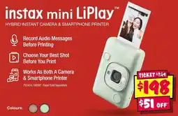 JB Hi-Fi instax mini LiPlay offer