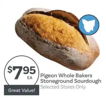 Pigeon Whole Bakers Stoneground Sourdough