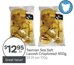 IGA Tasman Sea Salt Lavosh Crispbread offer