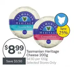 IGA Tasmanian Heritage Cheese offer