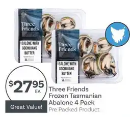 IGA Three Friends Frozen Tasmanian Abalone 4 Pack offer