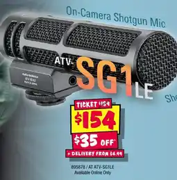 JB Hi-Fi Audio Technica ATV-SG1LE On-Camera Shotgun Mic offer