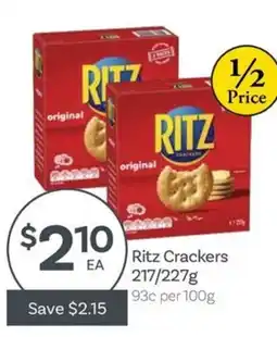 IGA Ritz Crackers offer
