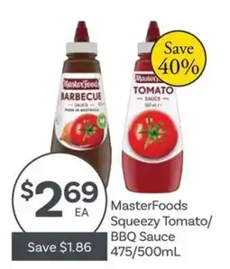 IGA MasterFoods Squeezey Tomato/BBQ Sauce offer