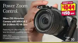 JB Hi-Fi Nikon Z30 Mirrorless Camera with NIKKOR Z DX 12-28mm PZ VR Lens offer