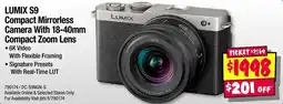 JB Hi-Fi Lumix S9 Compact Mirrorless Camera With 18-40mm Compact Zoom Lens offer