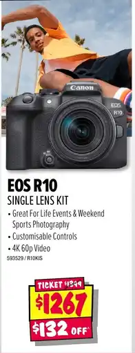 JB Hi-Fi Canon EOS R10 Single Lens Kit offer