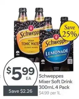 IGA Schweppes Mixer Soft Drink offer