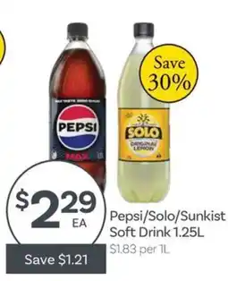 IGA Pepsi/Solo/Sunkist Soft Drink offer