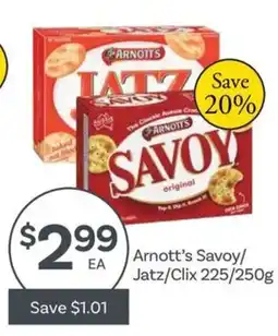 IGA Arnott's Savoy/Jatz/Clix offer