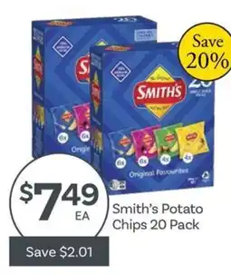 IGA Smith's Potato Chips 20 Pack offer