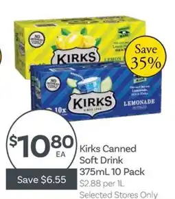 IGA Kirks Canned Soft Drink offer