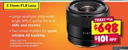 JB Hi-Fi E 11mm F1.8 Lens offer